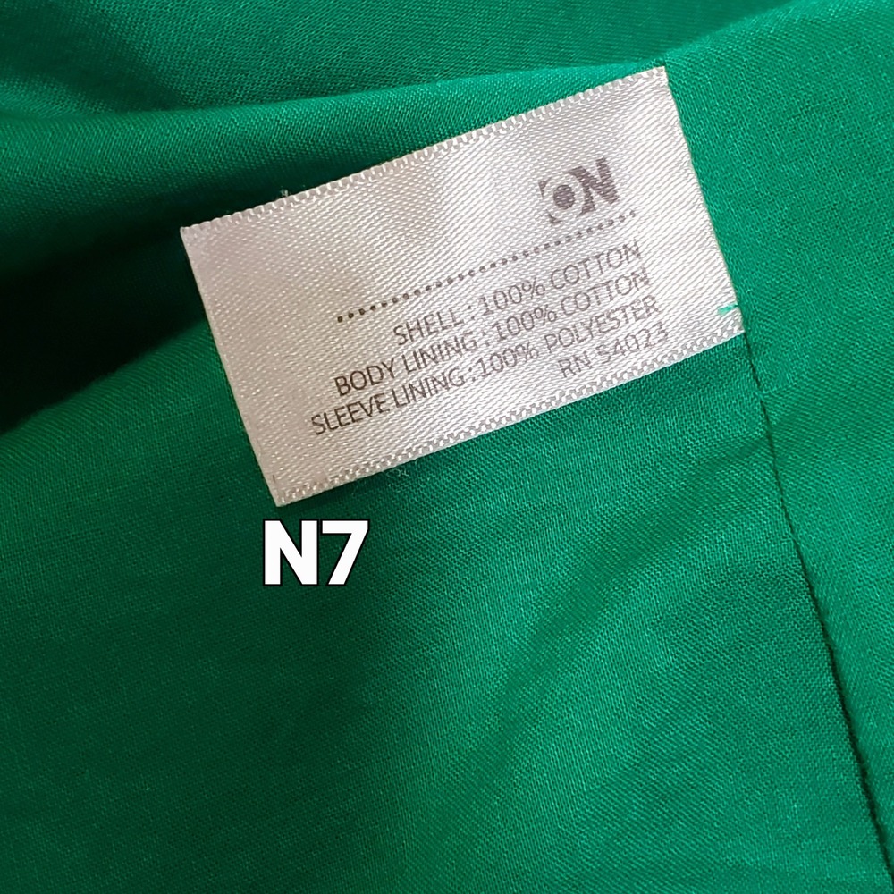 Vintage Old Navy Kelly Green Clean Girl Cotton Trench Coat Lightweight Size LT - Picture 5 of 7